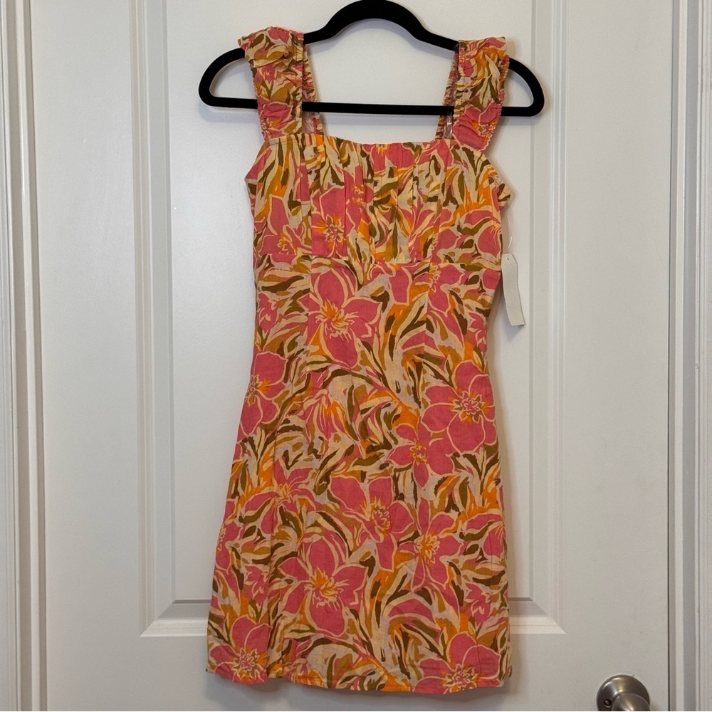 Sadie & Sage Pink and Orange Floral Dress - Picture 1 of 3